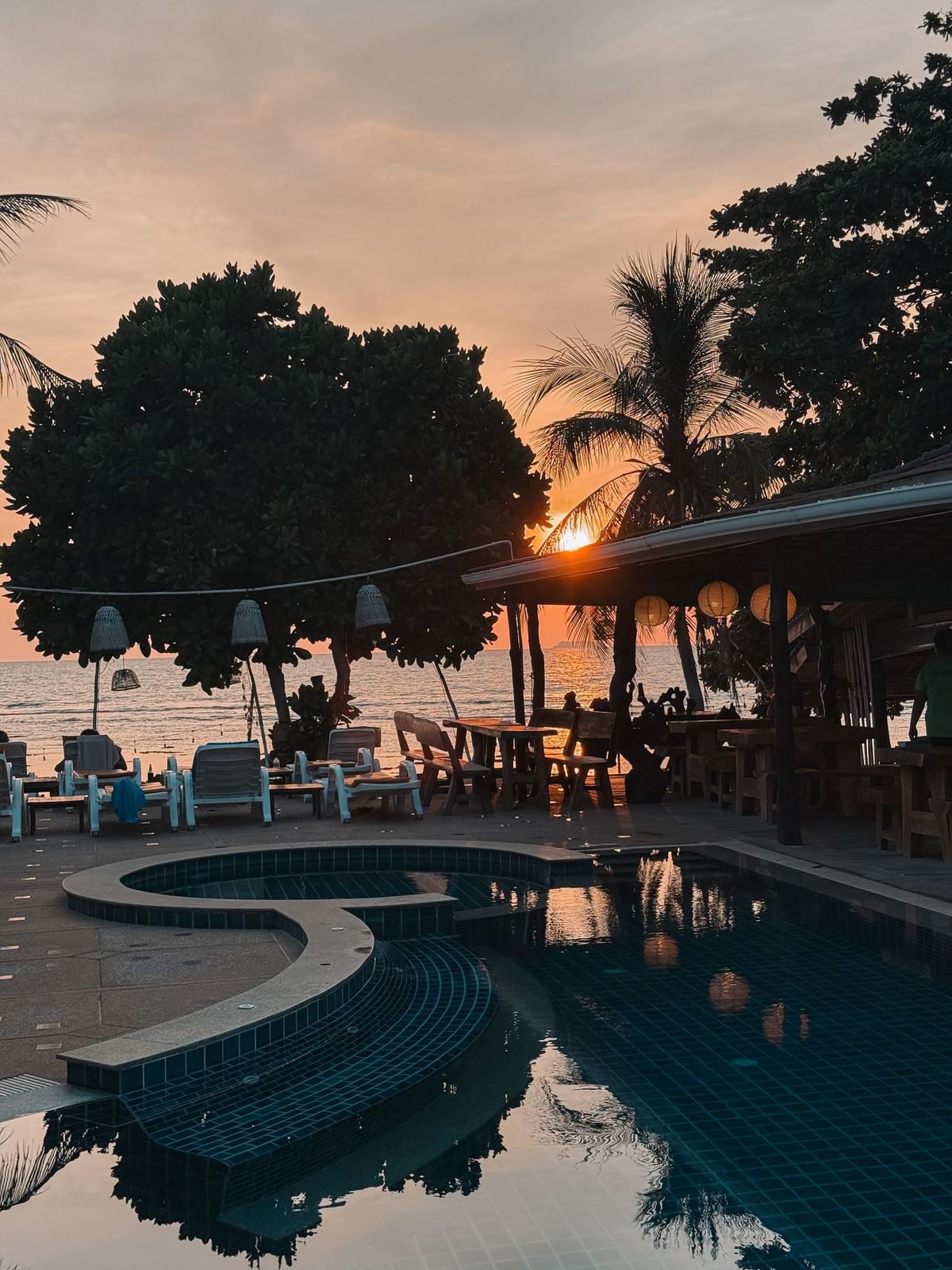Pool · Sunset