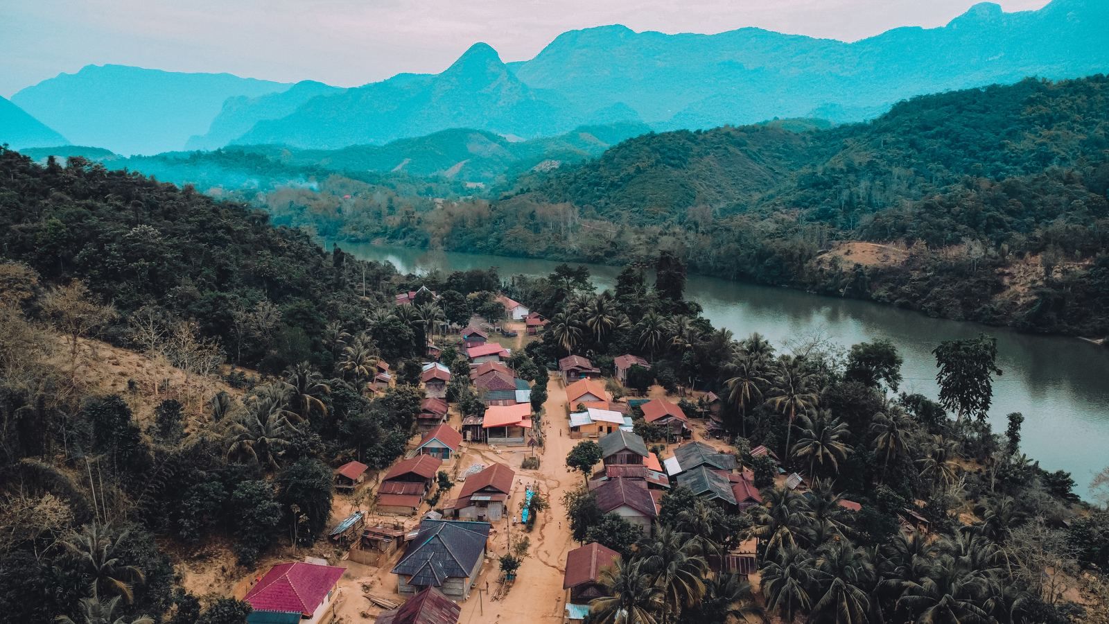 Laos · Drone · Village