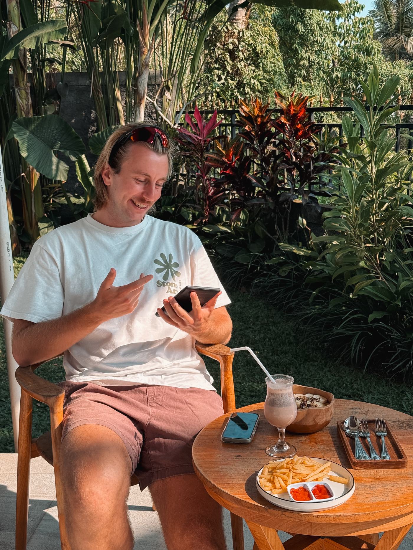 Ubud · Working from the hotel garden · Bali